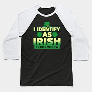 Saint Patrick's Day Funny Irish Kiss Me Meme Baseball T-Shirt